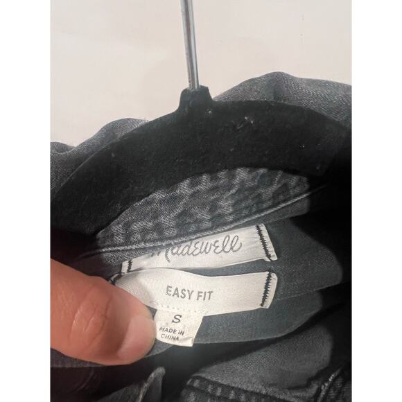 Madewell Minimalist  Black Denim Button Down Shirt Small - Picture 3 of 6